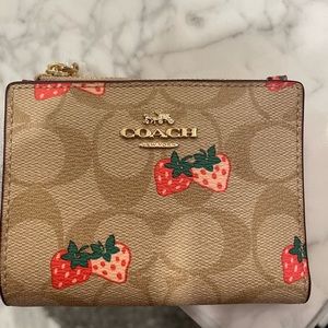 Coach signature strawberry wallet